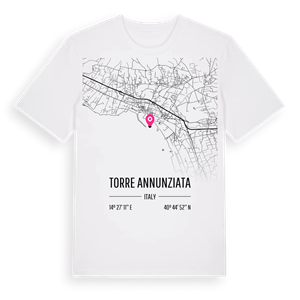Torre Annunziata karta t-shirt – ekologisk bomull t-shirt från Pinshirt