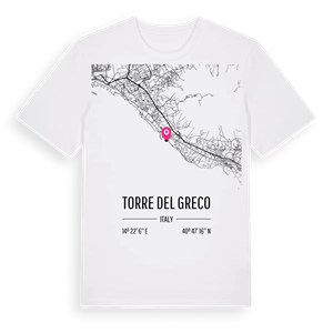 Torre del Greco karta t-shirt – ekologisk bomull t-shirt från Pinshirt