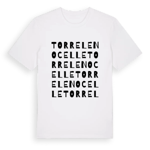Torre Le Nocelle ordlek t-shirt – ekologisk bomull t-shirt från Pinshirt