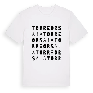 Torre Orsaia ordlek t-shirt – ekologisk bomull t-shirt från Pinshirt
