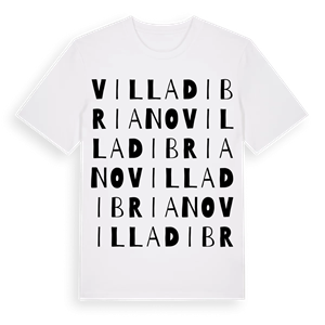 Villa di Briano ordlek t-shirt – ekologisk bomull t-shirt från Pinshirt