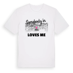 Någon i Volla älskar mig t-shirt – ekologisk bomull t-shirt från Pinshirt