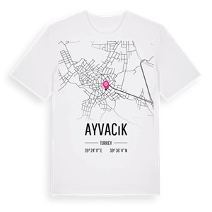 Ayvacık karta t-shirt – ekologisk bomull t-shirt från Pinshirt