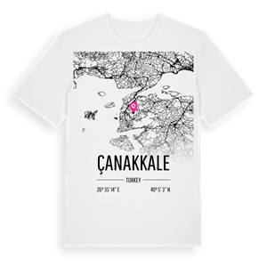 Çanakkale karta t-shirt – ekologisk bomull t-shirt från Pinshirt