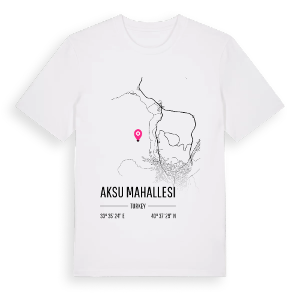 Aksu Mahallesi karta t-shirt – ekologisk bomull t-shirt från Pinshirt