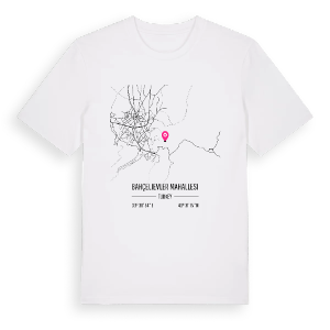 Bahçelievler Mahallesi karta t-shirt – ekologisk bomull t-shirt från Pinshirt