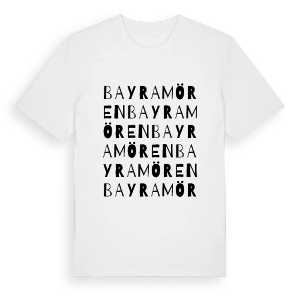 Bayramören ordlek t-shirt – ekologisk bomull t-shirt från Pinshirt