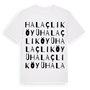 Halaçlı Köyü ordlek t-shirt – ekologisk bomull t-shirt från Pinshirt