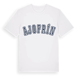 Ajofrín college t-shirt – ekologisk bomull t-shirt från Pinshirt