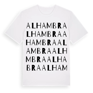 Alhambra ordlek t-shirt – ekologisk bomull t-shirt från Pinshirt
