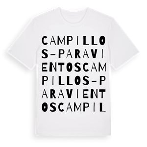 Campillos-Paravientos ordlek t-shirt – ekologisk bomull t-shirt från Pinshirt