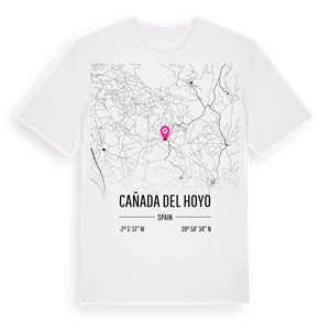Cañada del Hoyo karta t-shirt – ekologisk bomull t-shirt från Pinshirt