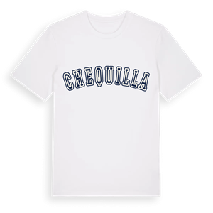 Chequilla college t-shirt – ekologisk bomull t-shirt från Pinshirt