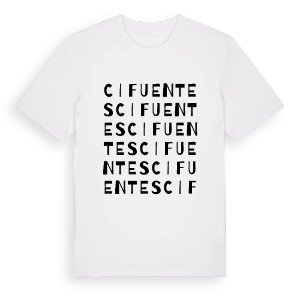 Cifuentes ordlek t-shirt – ekologisk bomull t-shirt från Pinshirt