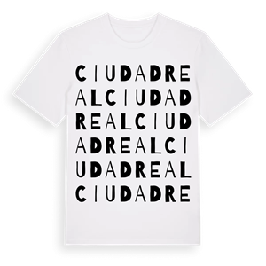 Ciudad Real ordlek t-shirt – ekologisk bomull t-shirt från Pinshirt