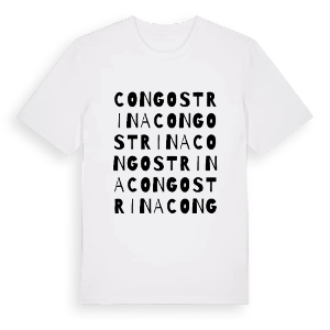 Congostrina ordlek t-shirt – ekologisk bomull t-shirt från Pinshirt