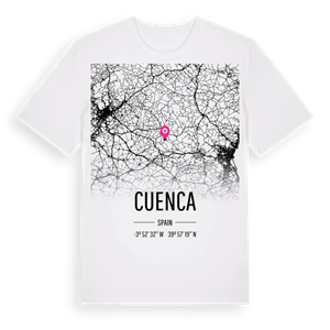 Cuenca karta t-shirt – ekologisk bomull t-shirt från Pinshirt
