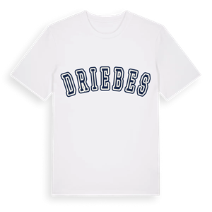 Driebes college t-shirt – ekologisk bomull t-shirt från Pinshirt