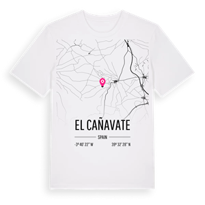 El Cañavate karta t-shirt – ekologisk bomull t-shirt från Pinshirt