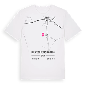 Fuente de Pedro Naharro karta t-shirt – ekologisk bomull t-shirt från Pinshirt
