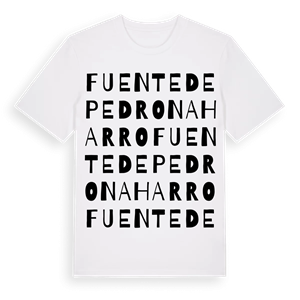 Fuente de Pedro Naharro ordlek t-shirt – ekologisk bomull t-shirt från Pinshirt