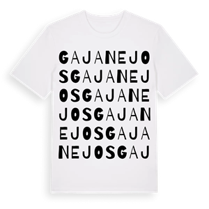 Gajanejos ordlek t-shirt – ekologisk bomull t-shirt från Pinshirt