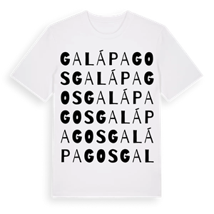 Galápagos ordlek t-shirt – ekologisk bomull t-shirt från Pinshirt