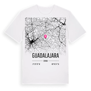 Guadalajara karta t-shirt – ekologisk bomull t-shirt från Pinshirt