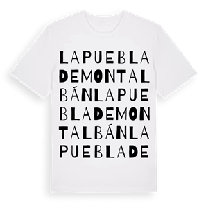 La Puebla de Montalbán ordlek t-shirt – ekologisk bomull t-shirt från Pinshirt
