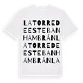 La Torre de Esteban Hambrán ordlek t-shirt