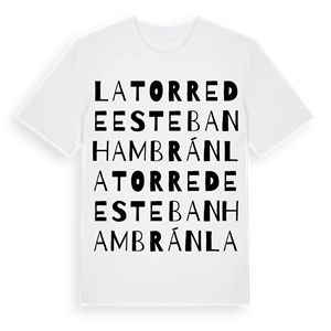 La Torre de Esteban Hambrán ordlek t-shirt – ekologisk bomull t-shirt från Pinshirt