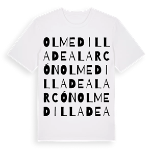 Olmedilla de Alarcón ordlek t-shirt – ekologisk bomull t-shirt från Pinshirt