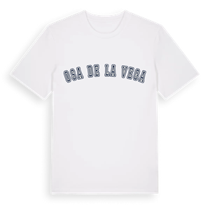 Osa de la Vega college t-shirt – ekologisk bomull t-shirt från Pinshirt