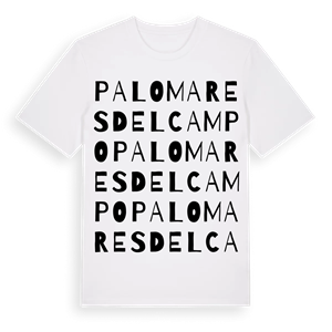 Palomares del Campo ordlek t-shirt – ekologisk bomull t-shirt från Pinshirt