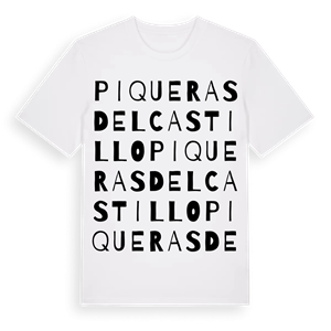 Piqueras del Castillo ordlek t-shirt – ekologisk bomull t-shirt från Pinshirt