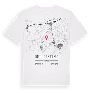 Portillo de Toledo karta t-shirt – ekologisk bomull t-shirt från Pinshirt