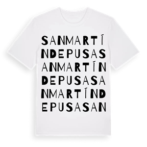 San Martín de Pusa ordlek t-shirt – ekologisk bomull t-shirt från Pinshirt