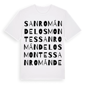 San Román de los Montes ordlek t-shirt – ekologisk bomull t-shirt från Pinshirt