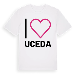 Jag älskar Uceda t-shirt stort tryck – ekologisk bomull t-shirt från Pinshirt