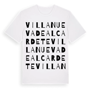 Villanueva de Alcardete ordlek t-shirt – ekologisk bomull t-shirt från Pinshirt