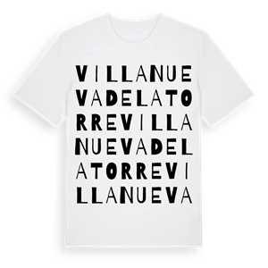 Villanueva de la Torre ordlek t-shirt – ekologisk bomull t-shirt från Pinshirt