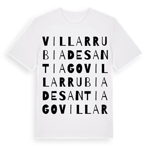 Villarrubia de Santiago ordlek t-shirt – ekologisk bomull t-shirt från Pinshirt