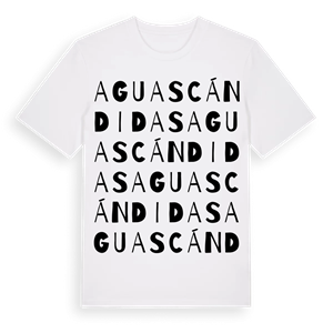 Aguas Cándidas ordlek t-shirt – ekologisk bomull t-shirt från Pinshirt