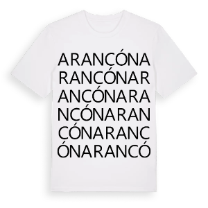 Arancón ordlek t-shirt – ekologisk bomull t-shirt från Pinshirt