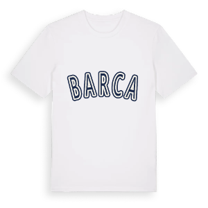Barca college t-shirt – ekologisk bomull t-shirt från Pinshirt
