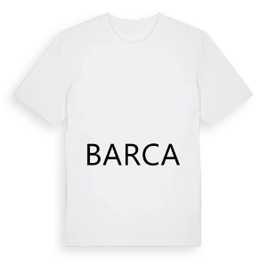 Jag älskar Barca t-shirt stort tryck – ekologisk bomull t-shirt från Pinshirt