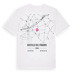 Bustillo del Páramo karta t-shirt – ekologisk bomull t-shirt från Pinshirt