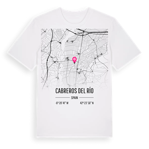 Cabreros del Río karta t-shirt – ekologisk bomull t-shirt från Pinshirt
