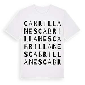 Cabrillanes ordlek t-shirt – ekologisk bomull t-shirt från Pinshirt