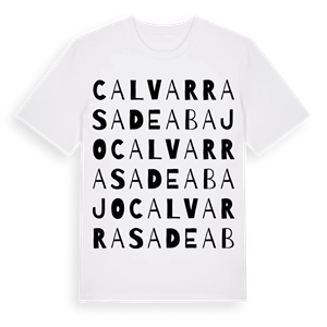 Calvarrasa de Abajo ordlek t-shirt – ekologisk bomull t-shirt från Pinshirt